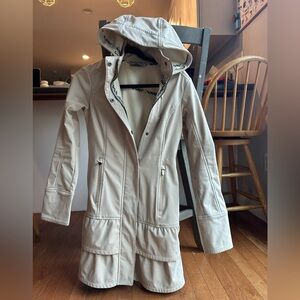 Athleta Shelter Cove Jacket/Coat Ecru Beige XXS GUC